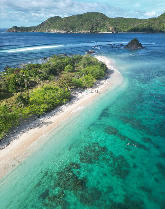Ile vierge entre El Nido et Coron vue du ciel