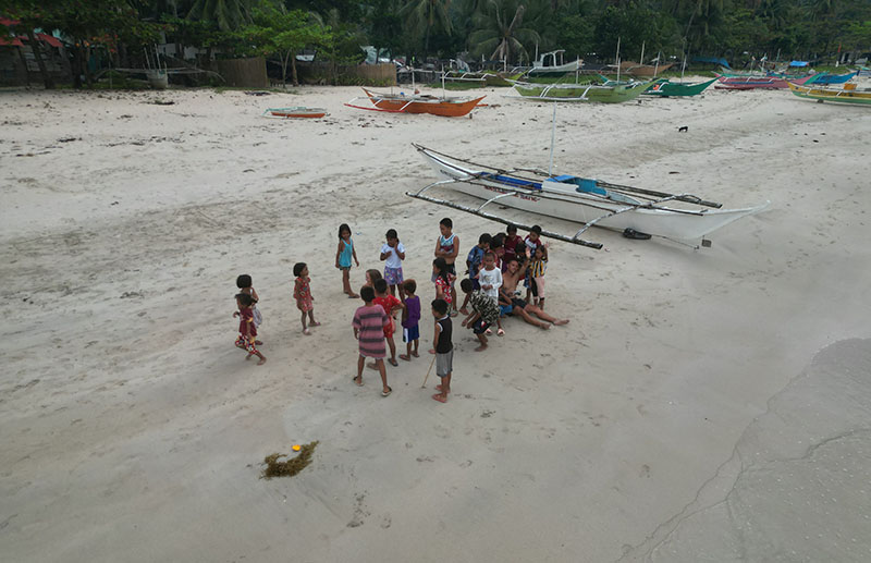 Plage de Diapela avec les enfants