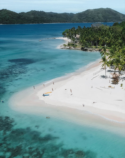 Cabuli Island vue en drone plage
