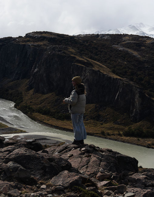 Mirador de los condores vu sur le rio de las vueltas