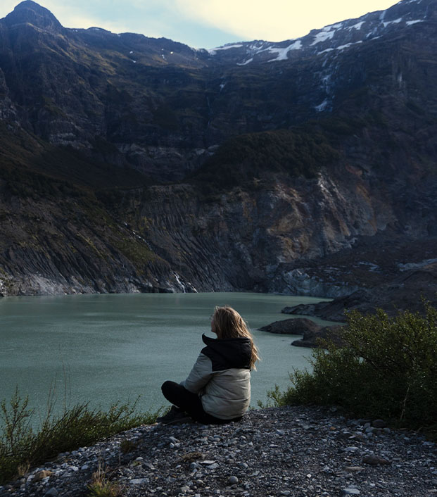 Le lac Ventisquero Negro avec son glacier noir