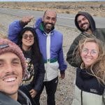 Nous avec des argentins en stop en Patagonie