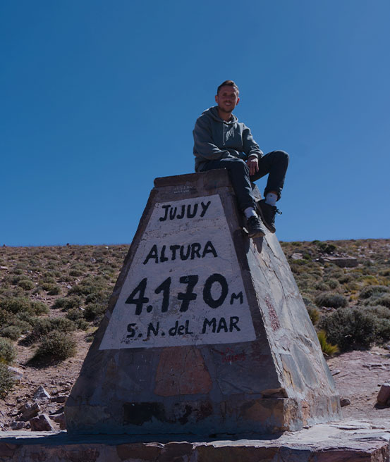 Le mont Jujuy panneau 4 170 mètres d'altitude