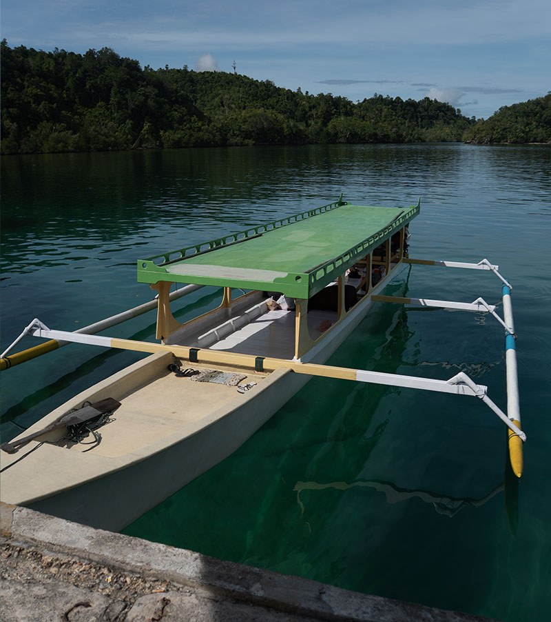 Bateau transport sur les iles togian