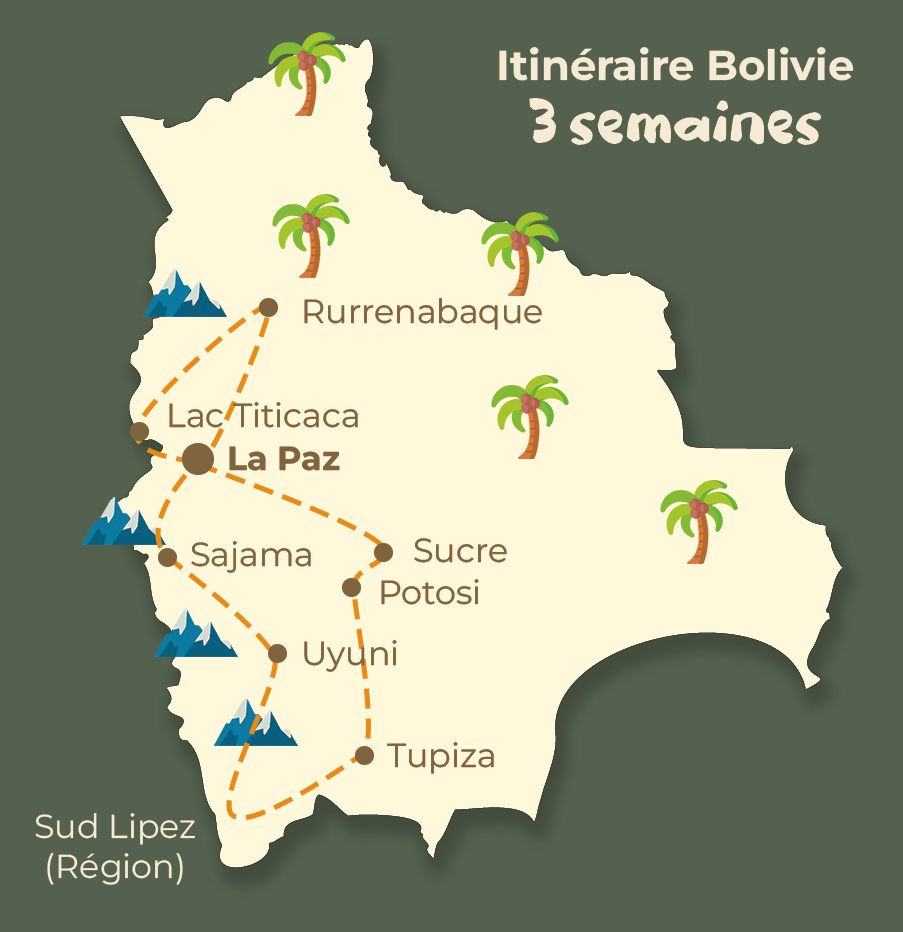 Itinéraire pour 3 semaines en Bolivie